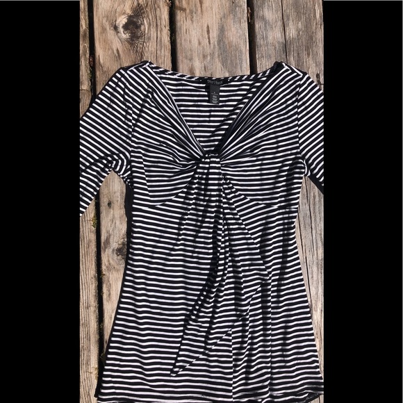 White House Black Market Striped Blouse sz S - Picture 3 of 12